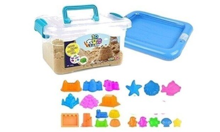 Set nisip kinetic cu forme si tavita (1 kg) [0]