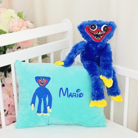 Set personalizat: Huggy Wuggy + pernuta turcoaz [0]