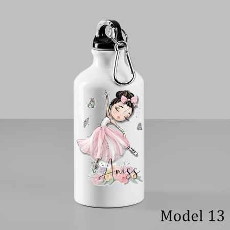 Gradinita si scoala - Sticla Balerina personalizata cu nume