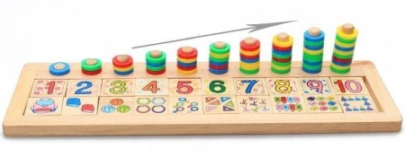 Litere si cifre - Tabla operatiuni matematice din lemn