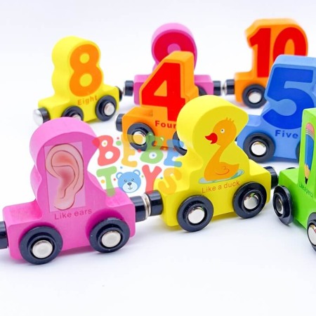 Trenulet din lemn Magnetic cifre [2]