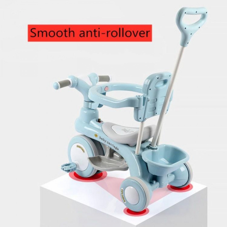 Tricicleta 3 in 1 pentru copii cu maner parental, spatar si functie muzicala [7]
