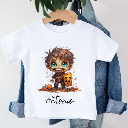 Cadouri personalizate - Tricou Baieti Halloween Zombie Personalizat cu nume