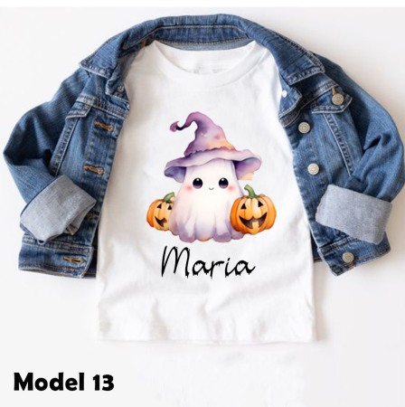 Tricou copii Halloween Personalizat cu nume Model Fantoma [3]
