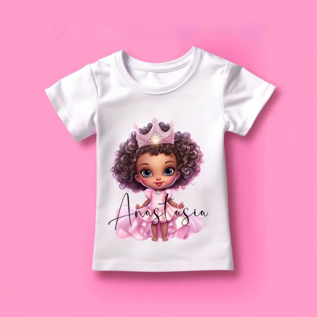 Haine copii - Tricou copii Personalizat cu nume Princess 001
