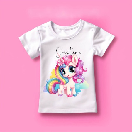 Haine copii - Tricou copii Personalizat cu nume Unicorn 002