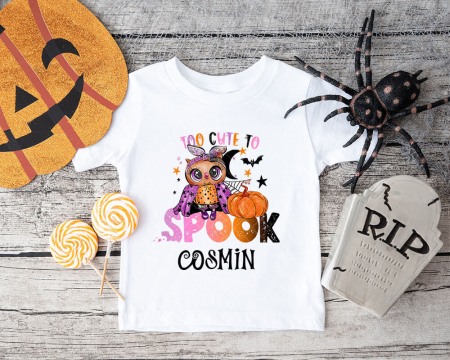 Cadouri personalizate - Tricou Halloween copii Personalizat cu nume Model 10