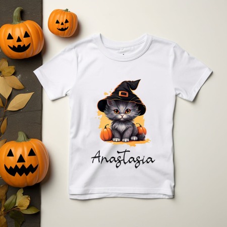 Cadouri personalizate - Tricou Halloween copii Personalizat cu nume Model 2