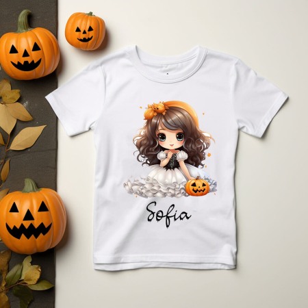 Cadouri personalizate - Tricou Halloween copii Personalizat cu nume Model 6