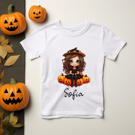 Cadouri personalizate - Tricou Halloween copii Personalizat cu nume Model 7