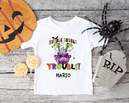 Cadouri personalizate - Tricou Halloween copii Personalizat cu nume Model 9