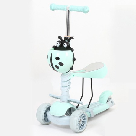 Trotineta evolutiva 3 in 1 cu lumini si cosulet buburuza [6]