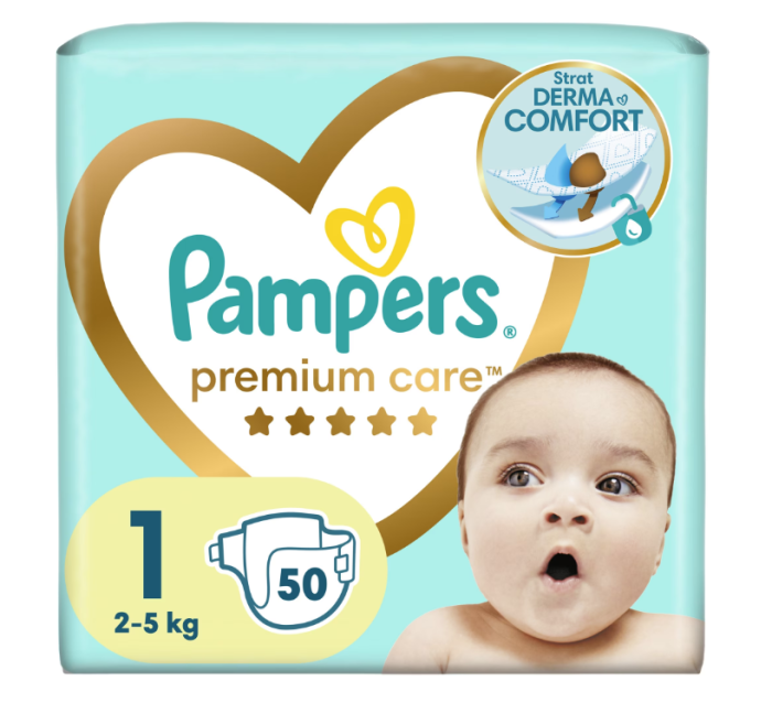 Scutece Pampers Premium Care Value Pack Minus, Marimea 1, 2-5kg, 50 buc [9]