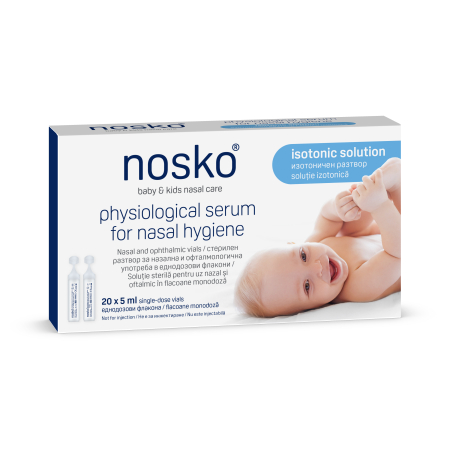 Mama si bebe - Ser fiziologic Nosko 20x5ml, pentru aerosoli si igiena zilnica a bebelusilor