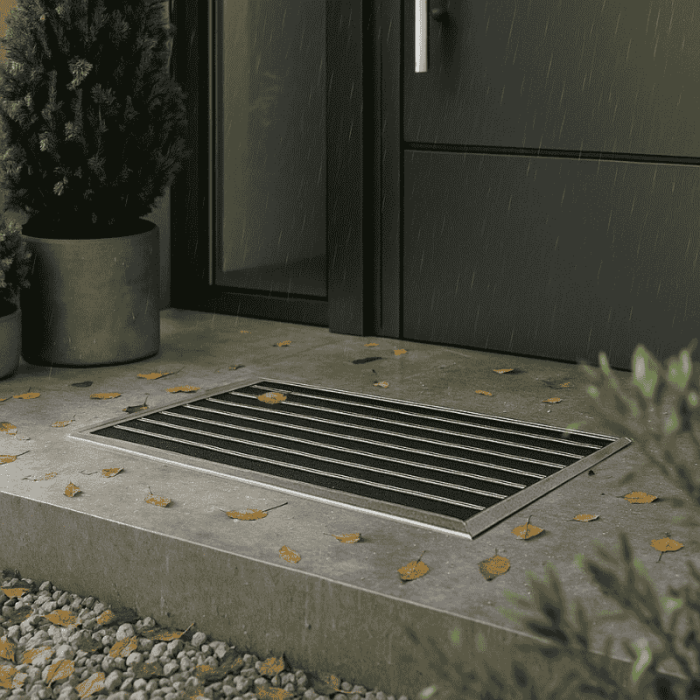 Ștergătoare de picioare din aluminiu Clean Rubber Wide – carpete din aluminiu trafic intens [3]