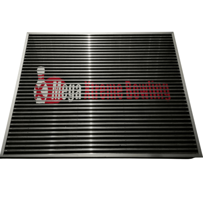 Ștergătoare de picioare din aluminiu LOGO CLEAN RYPS – covoraș personalizat cu inserție textilă [9]