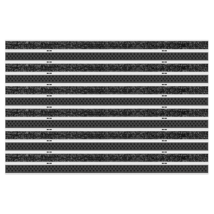 Ștergător de picioare din aluminiu Ryps-Scrub cu inserții textile și perii [4]