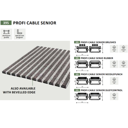 Covor de intrare Profi Cable Senior – aluminiu 16 mm, trafic foarte intens | BeeGreen [5]