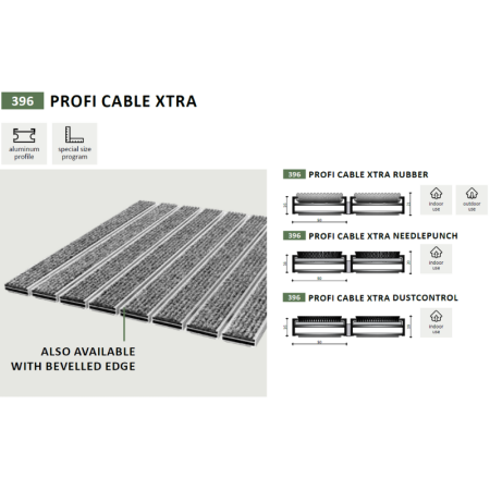 Covor de intrare Profi Cable Xtra – aluminiu 16 mm, trafic intens [3]