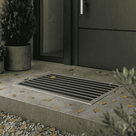 Ștergătoare de picioare din aluminiu Clean Rubber Wide – carpete din aluminiu trafic intens [2]