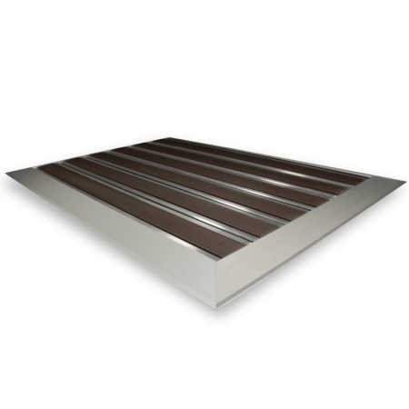 Ștergătoare de picioare din aluminiu Clean Rubber Wide – carpete din aluminiu trafic intens [6]