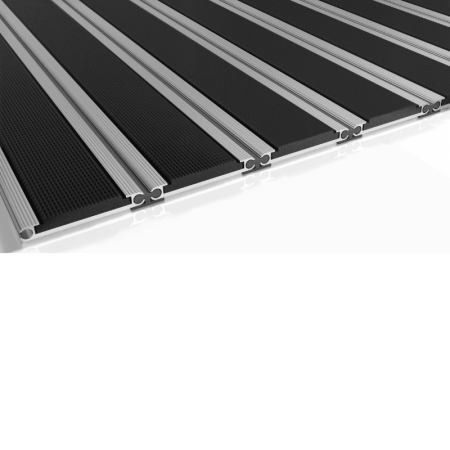 Stergatoare de picioare - Ștergătoare de picioare din aluminiu Clean Rubber Wide – carpete din aluminiu trafic intens