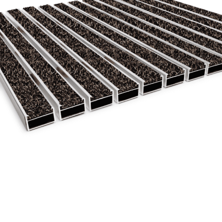 Ștergătoare de picioare din aluminiu Clean Ryps Outdoor pentru exterior, cu inserție textilă rezistentă la abraziune și umezeală. Reduc murdăria și umiditatea la intrare, protejează pardoselile și scad costurile de curățenie. Recomandate pentru trafic intens și cărucioare. [1]