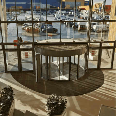 Ștergător de picioare din aluminiu Ryps-Scrub cu inserții textile și perii [1]