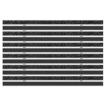 Ștergător de picioare din aluminiu Ryps-Scrub cu inserții textile și perii [3]