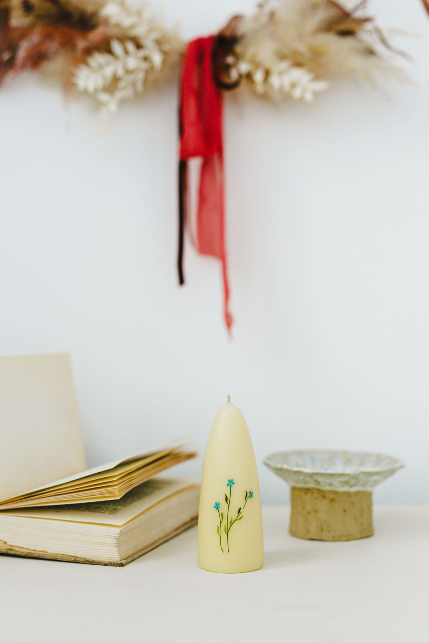 Lumanare naturala pictata [2]