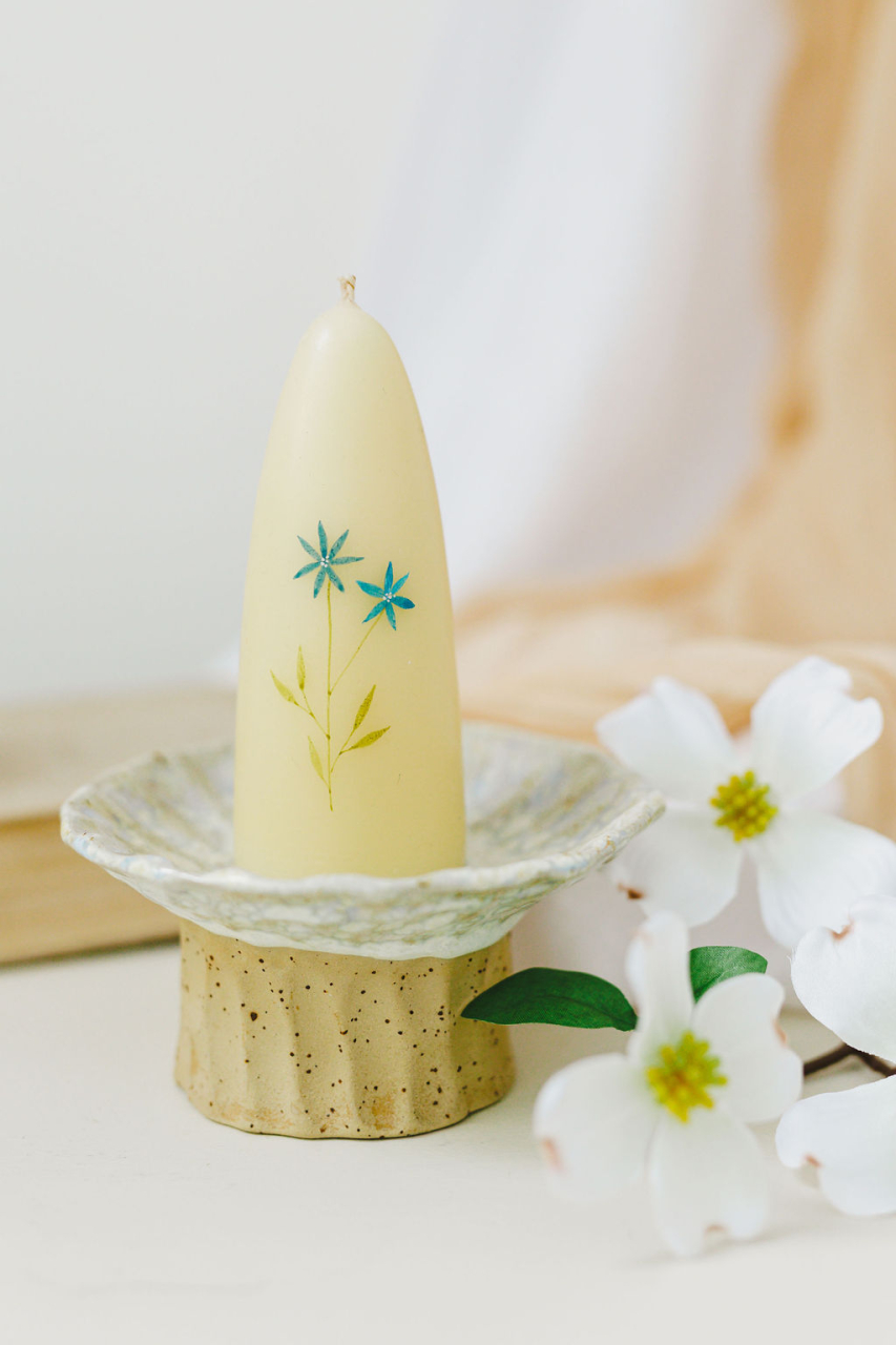 Lumanare naturala pictata [2]