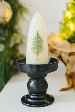 Lumânare din ceară naturală de albine handmade - Brad [3]