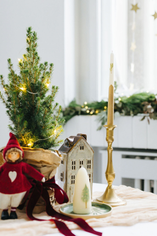 Lumânare din ceară naturală de albine handmade - Brad [5]