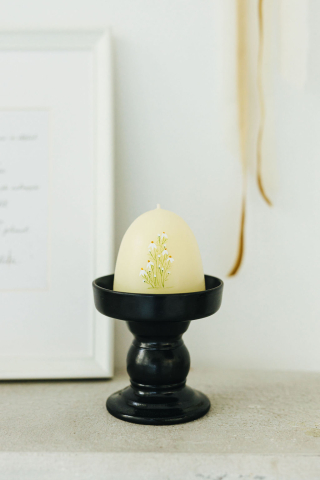 Lumânare din ceară naturală de albine purificată, parfumată discret, lucrată manual - Mușețelul [5]