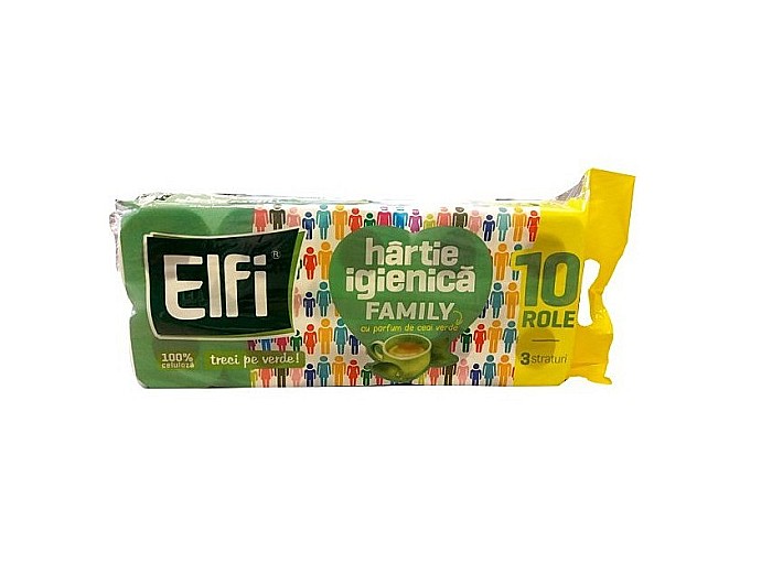 Hartie Igienica Elfi Family Ceai Verde 3 straturi 10role/box [1]