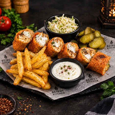 Beirut Street Food - Shawarma de pui la farfurie Beirut Kitchen