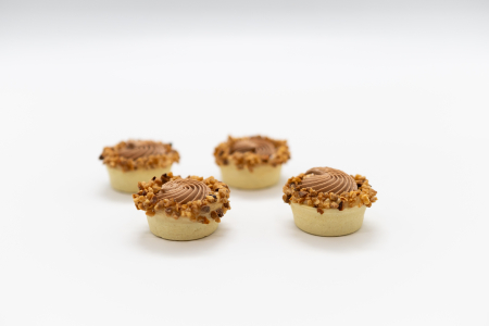 Produse - Mini tarte rotunde cu ciocolată și alune caramelizate
