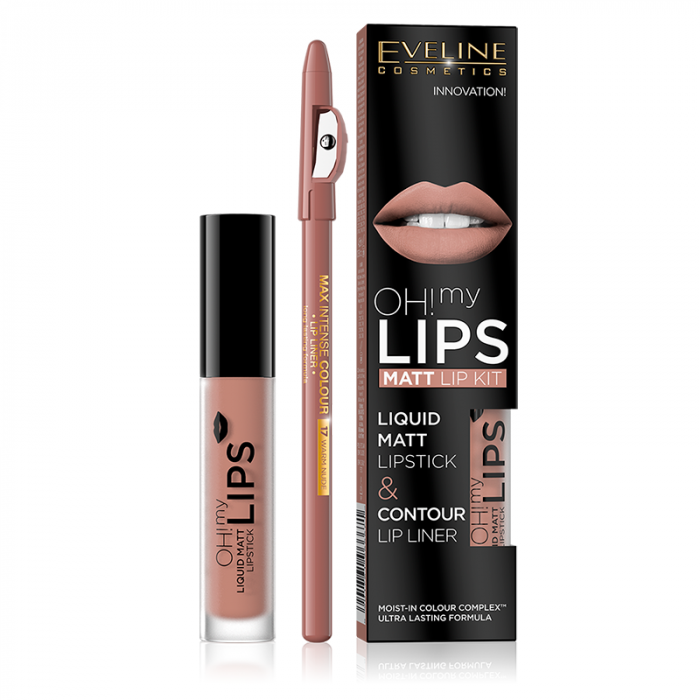 Ruj Lichid si Creion Contur Buze Oh! My Lips Matt - Neutral Nude [1]