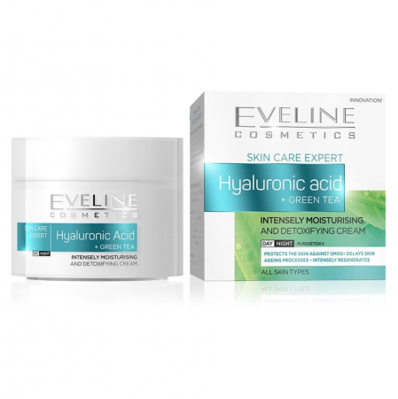 Demachiant și Skincare - Crema cu acid hialuronic şi ceai verde - 50 ml