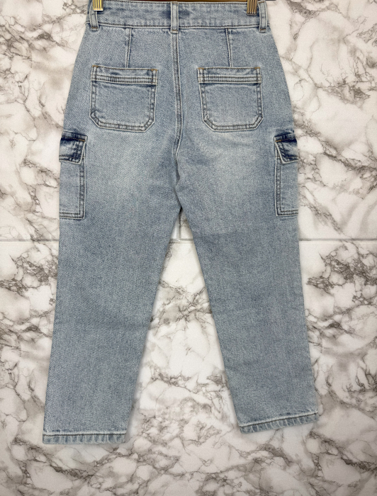 Blugi Lungi Guess Copii – Denim Slim- logo distinctiv, colecție outlet. [4]