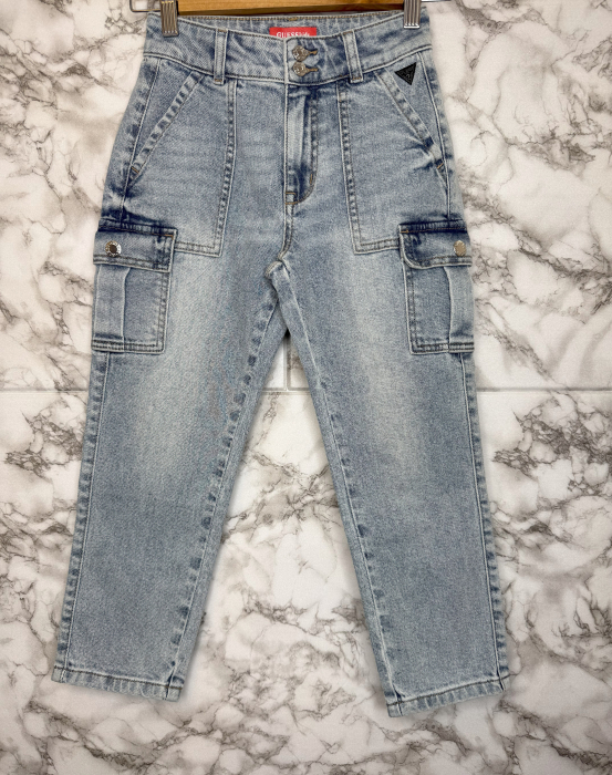 Blugi Lungi Guess Copii – Denim Slim- logo distinctiv, colecție outlet. [3]