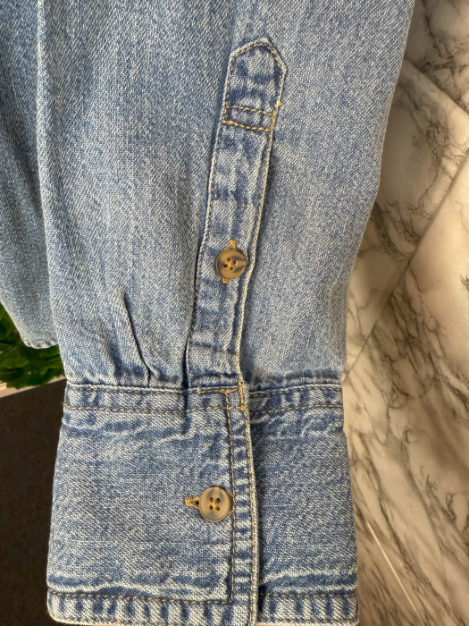 Cămașă Guess Jeans damă denim albastru, 100% bumbac [3]