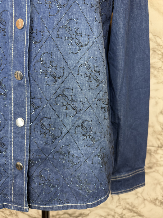 Cămașă damă Guess albastră, originală outlet [2]