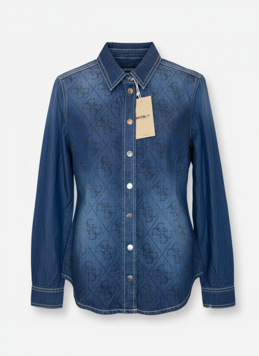 Cămașă damă Guess albastră, originală outlet [2]