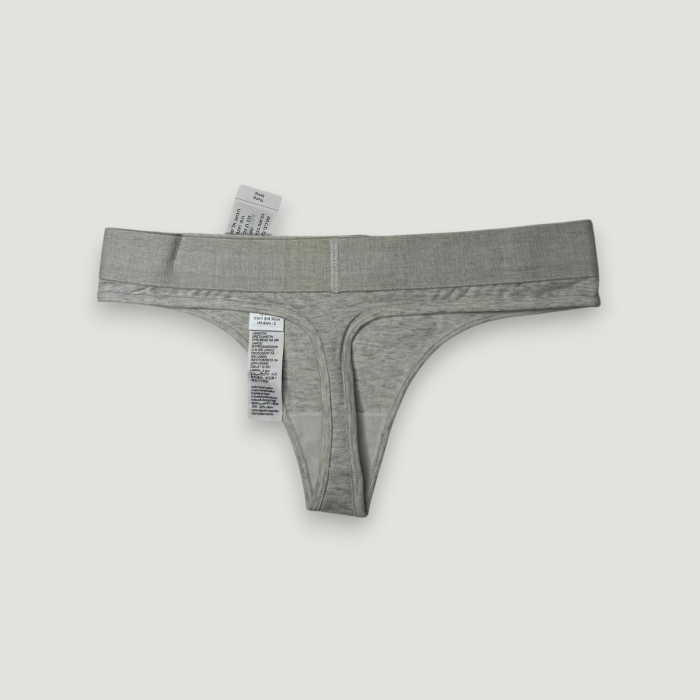 Chiloți Damă Gri Calvin Klein – Model Tanga cu Logo-detalii logo, colecție outlet [3]