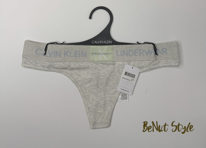 Chiloți Damă Gri Calvin Klein – Model Tanga cu Logo-detalii logo, colecție outlet [3]