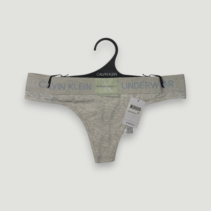 Chiloți Damă Gri Calvin Klein – Model Tanga cu Logo-detalii logo, colecție outlet [2]