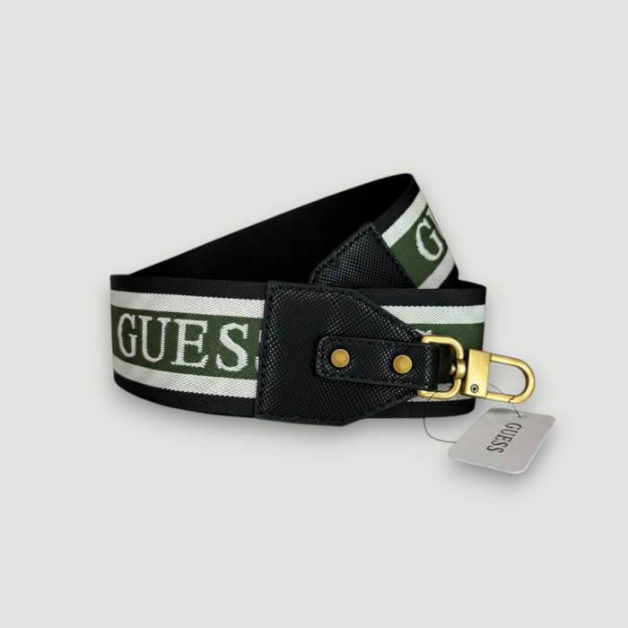 Curea GUESS – logo imprimat, accesorii aurii, detaliu textil | Colecție outlet BeNut Style [2]