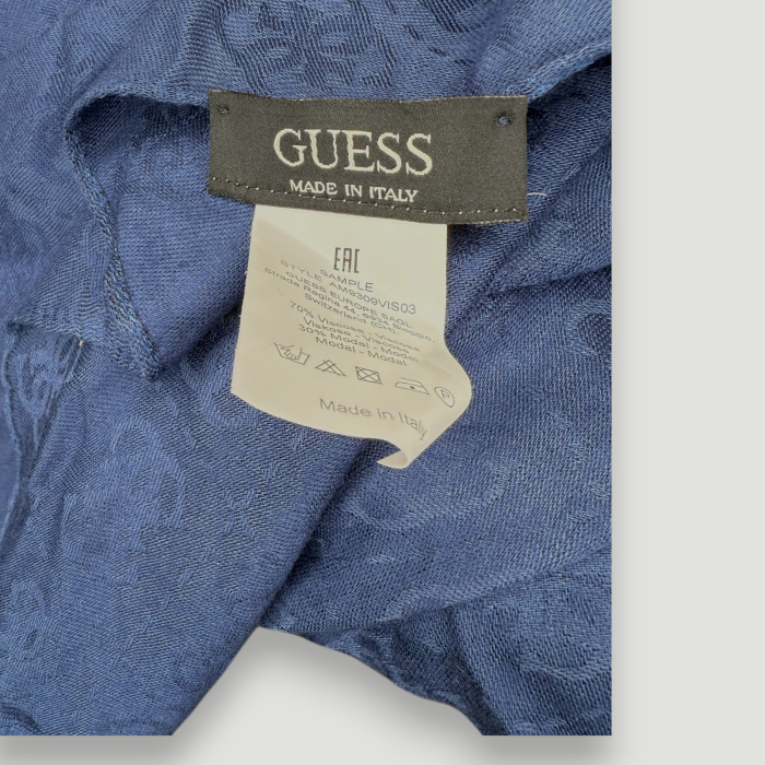 Eșarfă albastră Guess Damă- logo distinctiv, colecție outlet. [3]
