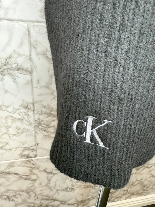 Fular Negru Calvin Klein Unisex- logo distinctiv, colecție outlet. [4]